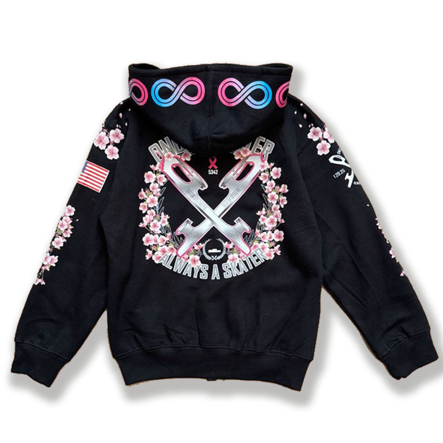 【Youth:M】Cherry Blossom Zip Up