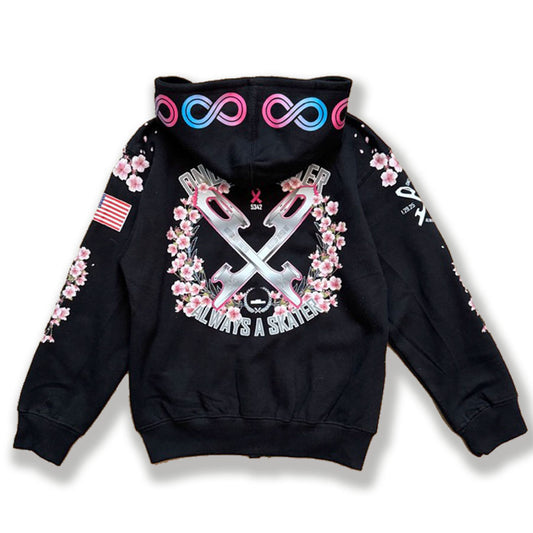 【Youth:M】Cherry Blossom Zip Up
