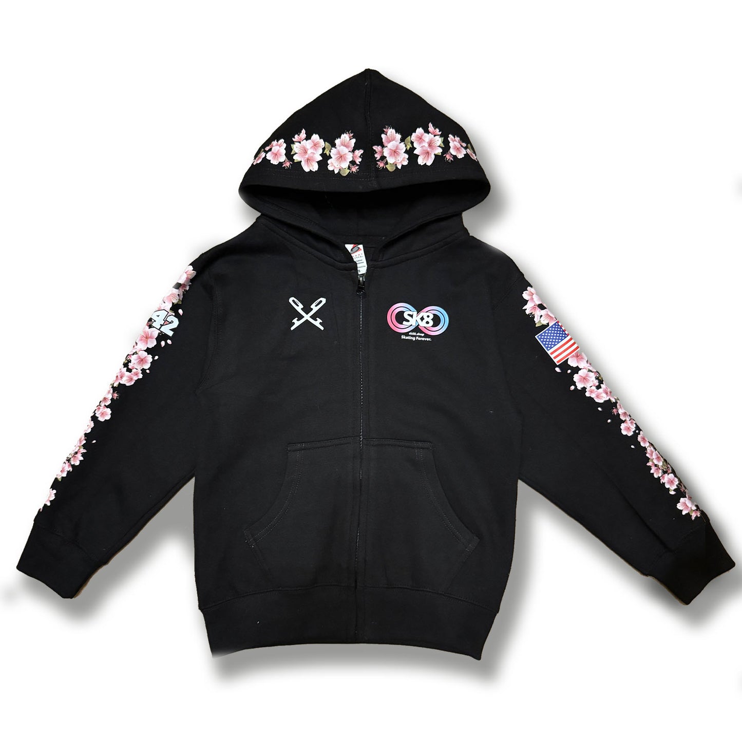 【Youth:S】Cherry Blossom Zip Up