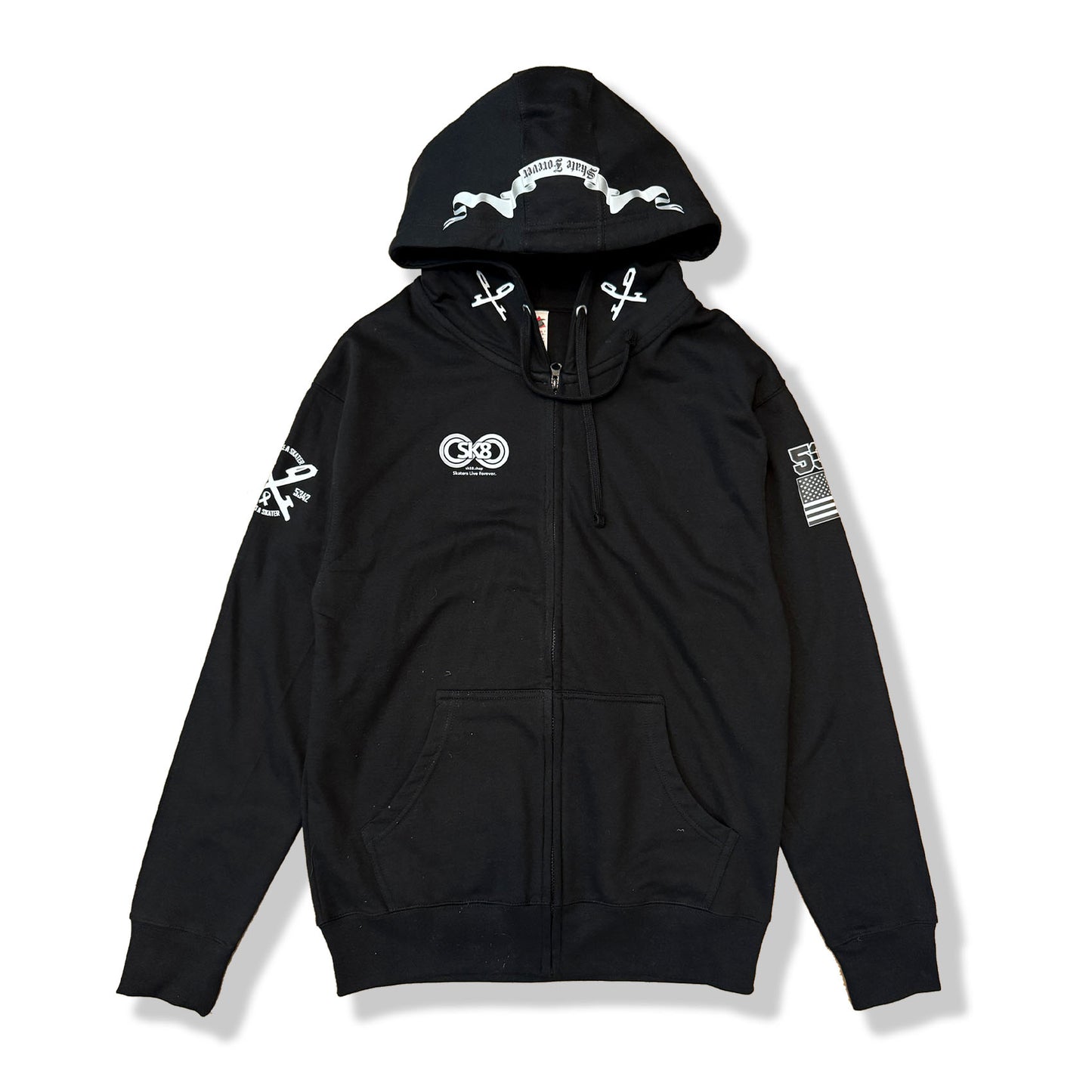 【Adult:M】Skate Now Cry Later Zip Up